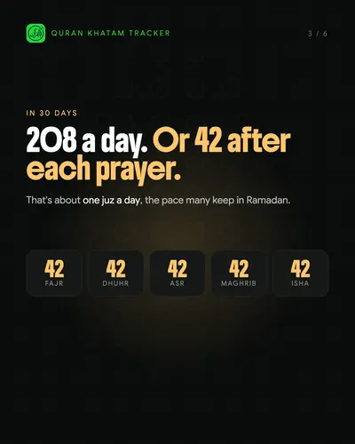 How long does a khatam take?, slide 3 of 6