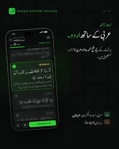 In Urdu: آیت بہ آیت, slide 3 of 5