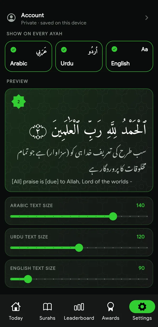Three scripts in the app
